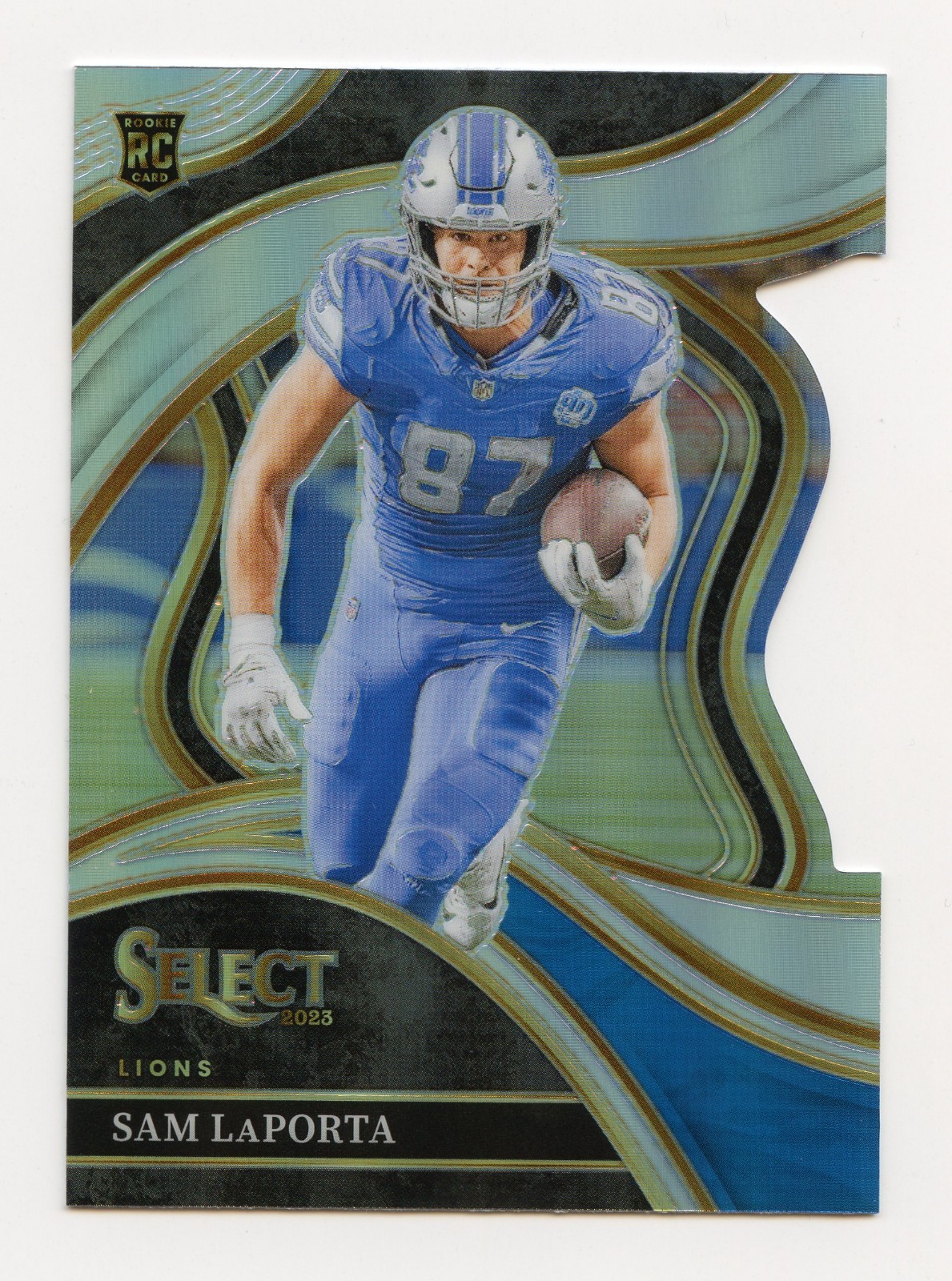 2023 Panini Select - Club Level Sam LaPorta #221 Silver Prizm Die-Cut (RC)