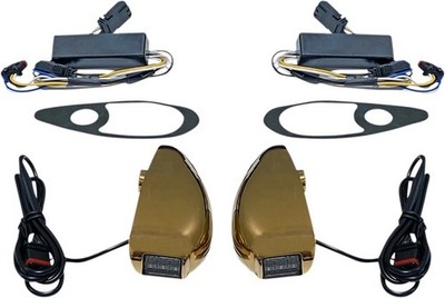 Custom Dynamics ProBeam LED Turn Signals Gold Smoke Harley Davidson Road Glide