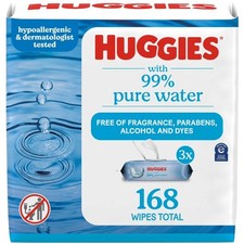 Unscented Water Wipes 99.9% Pure Hypoallergenic Soft Gentle for Sensitive Skin 3