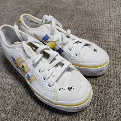 Adidas Nizza Platform J Bee-lieve Sneakers White Floral Women's Size 5 New 