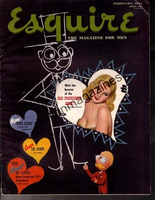 1951 Esquire February - Ray Bradbury; Puerto Rico;B-25 bomber crash Empire State