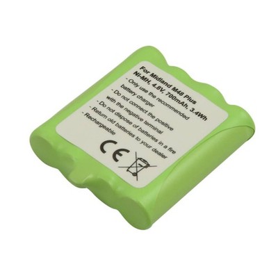 Avizar, Ersatzakku Midland M48 Plus 4,8 V 700 mAh NiMH, Grün