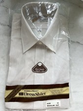 Sears Perma-Prest Mens Dress Shirt size 15,  Regular Cut, Short Sleeve NOS 