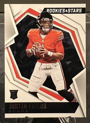 2021 Panini Rookies and Stars Justin Fields Base Rookie Card #104 Chicago Bears