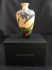 Moorcroft Pottery Vase Fly Away Home designed by Rachel Bishop