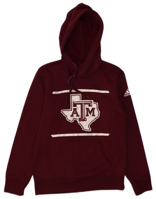 Adidas Herren Texas A&M Aggies Grafik Hoodie Pullover Small Burgund DQ09