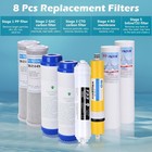 8 PCS Drinking Water Filter 5 Stage RO Replacement Set Reverse Osmosis System — photo 2