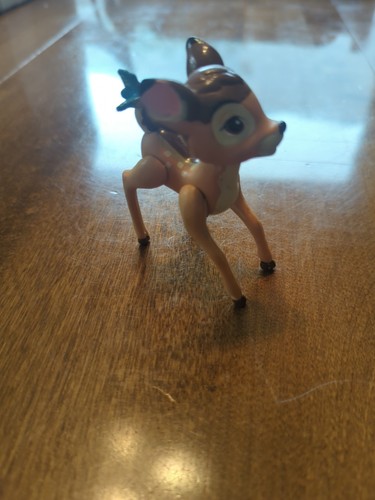 "Figura de juguete articulada de PVC Walt Disney Bambi con mariposa en la cola 3"" bebé ciervo" - Imagen 4 de 9