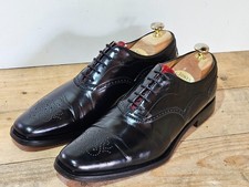 OLIVER SWEENEY PICOLIT MENS BLACK LEATHER PUNCHED BROGUE OXFORD SHOES UK 10 EU44