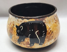 Mesa Pottery Wyoming Handmade Pottery Bowl 4" Multicolor