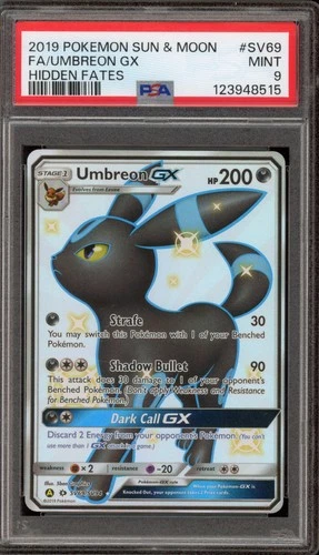 Pokemon Umbreon GX Hidden Fates Full Art #SV69 PSA 9 Mint