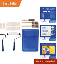 Versatile 10 Piece Paint Roller and Brush Set - Perfect for Any Painting Project