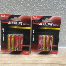 Alkaline Batteries 2 - AAA 4 Pack - e-circuit - (8 Batteries) New Expire 11/2031