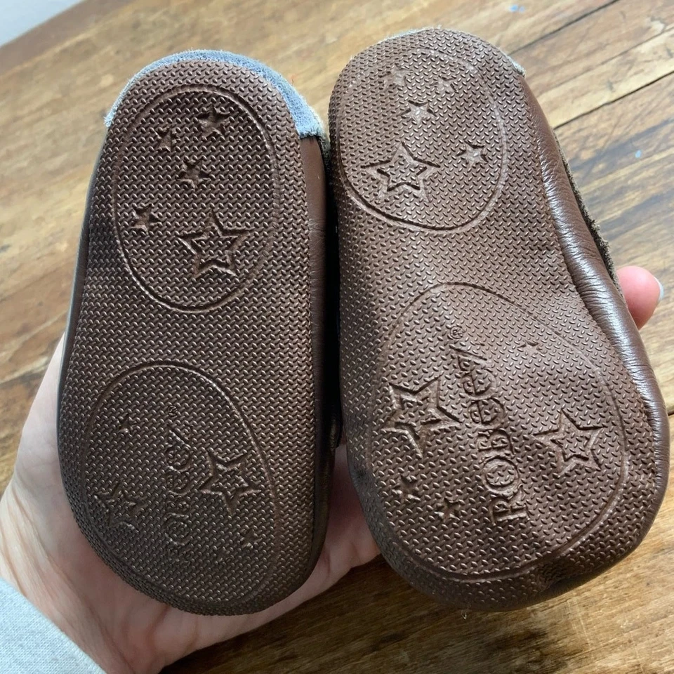 Robeez Brown leather loafers first kicks 3-6 mo - Image 3 of 4