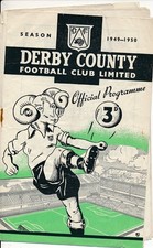 Derby County v Fulham 1949/1950 - Football Programme