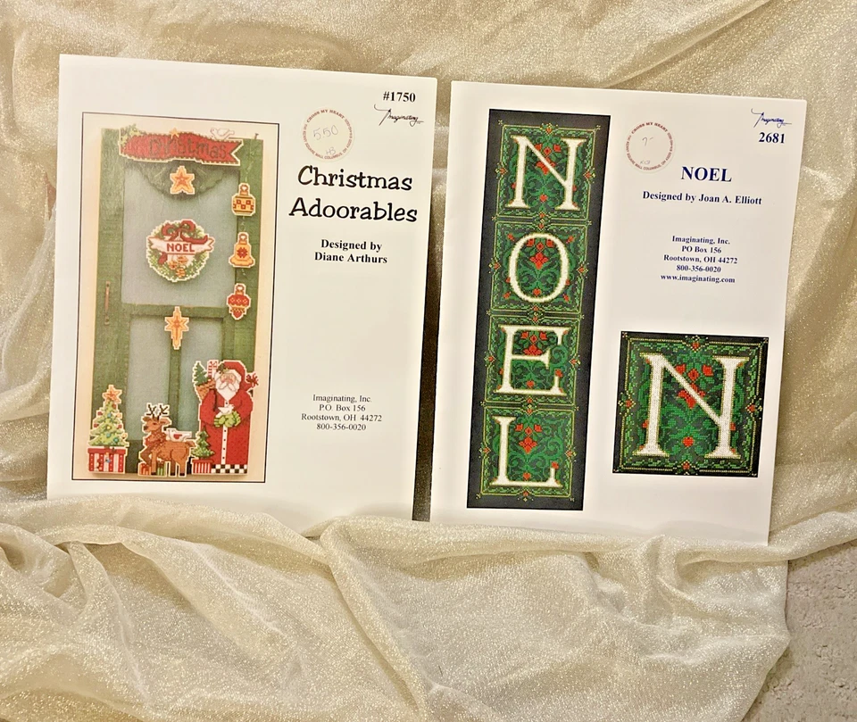 Cross Stitch Patterns CHRISTMAS Noel Christmas Adorables Noel en Rouge et Bleu - Image 2 of 4