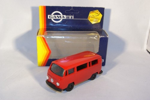 GAMA MINI 1111 VW VOLKSWAGEN TRANSPORTER T2 BULLI BUS ROT NEUWERTIG VERPACKT - Bild 1 von 9