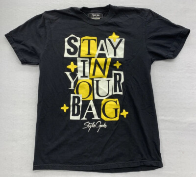 Style Gods 100% Cotton Logo Graphic T-Shirt STAY IN YOUR BAG Men s Medium Black