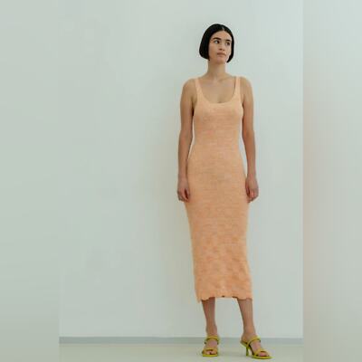 Mozh Mozh Shine Dress in Peach size Small