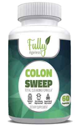 Colon Sweep Constipation Relief Detox Pills  Fully Ageless 30 svgs/60 ct 03/25