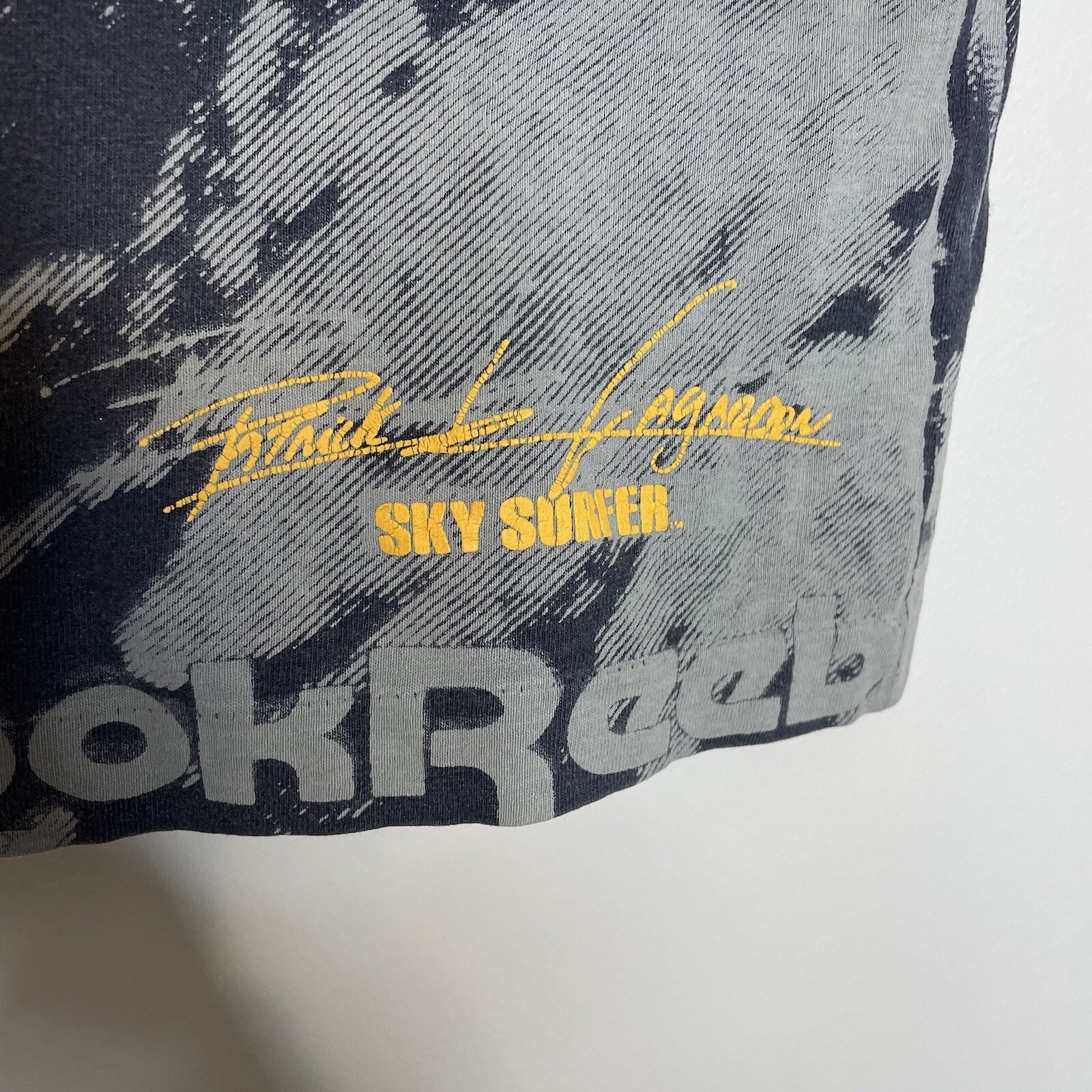 Vintage 90s Reebok Patrick De Gayardon Sky Surfer All Over Print AOP T-Shirt L thumbnail 7