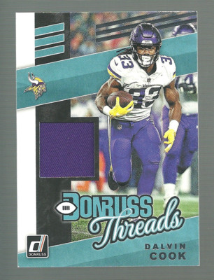 2019 Panini Donruss - Donruss Threads Dalvin Cook #T-10 Blue (MEM)