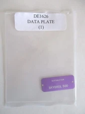 Vickers DE1626 Skydrol 500 Data Instruction Plate Aluminum