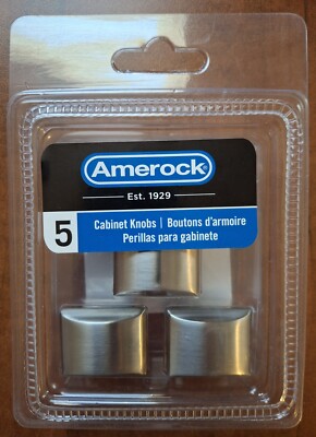 Amerock Candler Rectangle Cabinet Knobs Satin Nickel 5 Pack 5PK29340G10