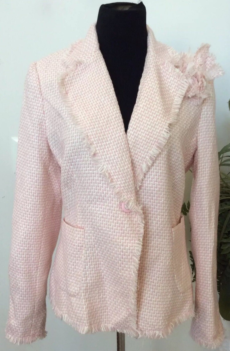 L'AUBE BLANC / Fringe tweed Jacke Fringe tweed Jacket – L