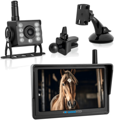 omniVID  Equi-Cam Premium 5 Zoll Kamera-System für Pferde-Anhänger