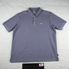 Tommy Bahama Polo Shirt Navy Blue Beach Casual Fish Logo Casual Beach Large