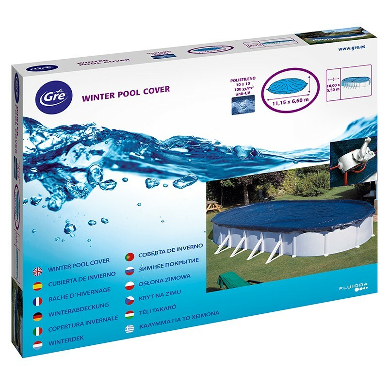 Cubierta de invierno para piscina Gre ovalada Premium