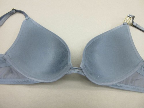 32C Victorias Secret Gray Underwire Lined Convertible Plunge Push-Up Bra 5C - Picture 8 of 8