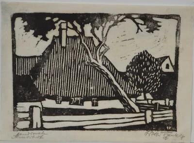 Wilhelm Heinrich Funk / Holzschnitt /handsigniert / betitelt/ Handdruck/3 - Bild 1 von 2