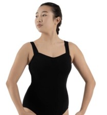 Black Capezio Pinch Front and Back widestrap leotard Kids Intermediate 6/7 