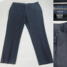 Brooks Brothers Regent Fit Dressy Pants Mens W38/L30 Charcoal Gray Wool Suit