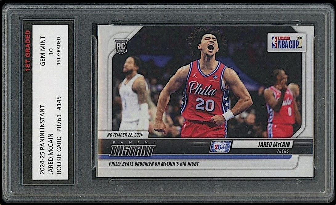 Jared McCain #10 2024-25 Panini Immaculate Collection Basketball Immaculate Rookie Memorabilia International Set