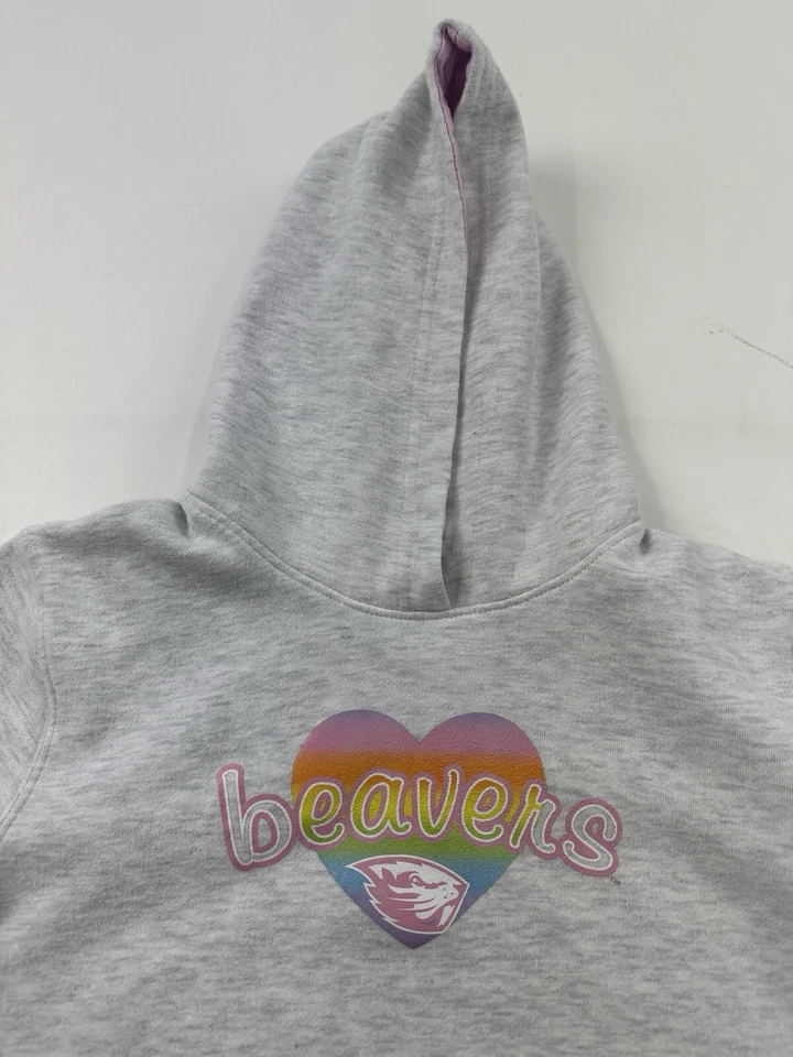 Sudadera con Capucha Oregon State Beavers Jóvenes Niñas XL 14/16 Gris Hilos Rivalidad Foto 2 de 4