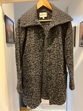 Clements Ribeiro Ladies Boiled Wool Coat In Animal Pattern Size M Hardly Used