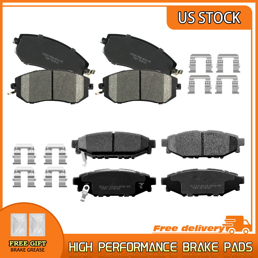 Front & Rear Ceramic Brake Pads for 2013 2014 2015 Subaru Forester BRZ Impreza