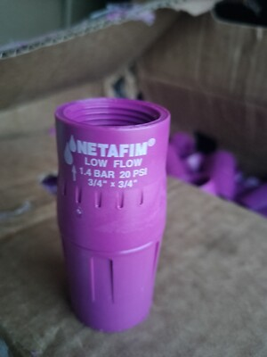 #ad #ad 5 PACK NETAFIM 31000 001140 INLINE LOW FLOW PRESSURE REGULATOR 3 4 x 3 4 20 PSI $24.67