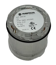 Werma, 641 400 00, Light Element Stack Beacon 12-240vac Clear Tower Lamp ⭐