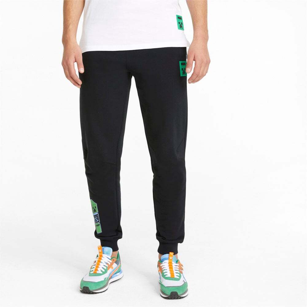 【mnem】Stone Stud Sweatpants PUMA X Minecraft Sweatpants Mens Black Casual Athletic