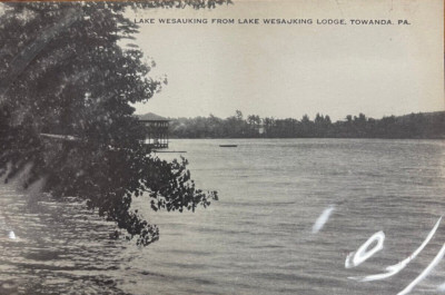 A View Of Lake Wesauking Lodge Towanda Pennsylvania PA Postcard