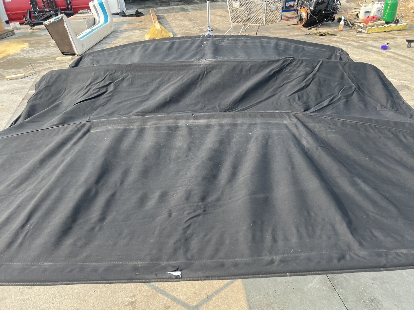 05 Hurricane Fun Deck GS 202 Boat black Bimini top 7/8" eBay