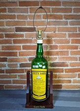 Vtg Cutty Sark Whiskey Large 1 Gallon Bottle w/ Stand Bar Display Lamp