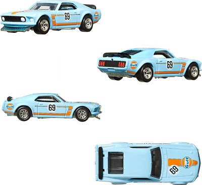 New 2023 Hot Wheels HKF58 Premium 2-Pack 1969 Ford Mustang BOSS