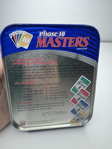 Fundex Phase 10 Masters Edition Tin 2008 Fundex Complete Plastibands Included - Picture 7 of 7