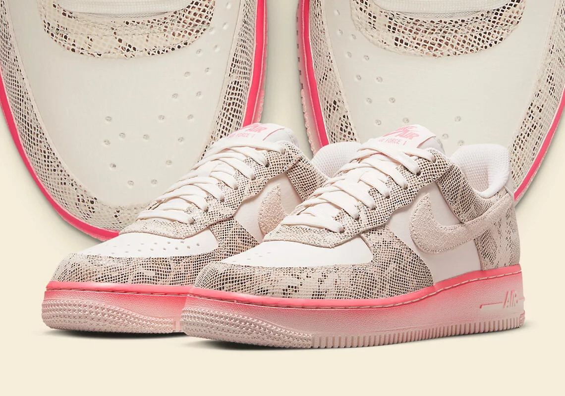 Women's Nike Air Force 1 Low Snakeskin Phantom Pink Our