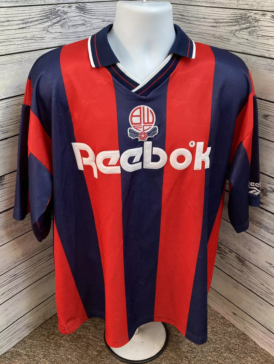 Original Vintage Bolton Wanderers Away Shirt Jersey Top 1993 1995
